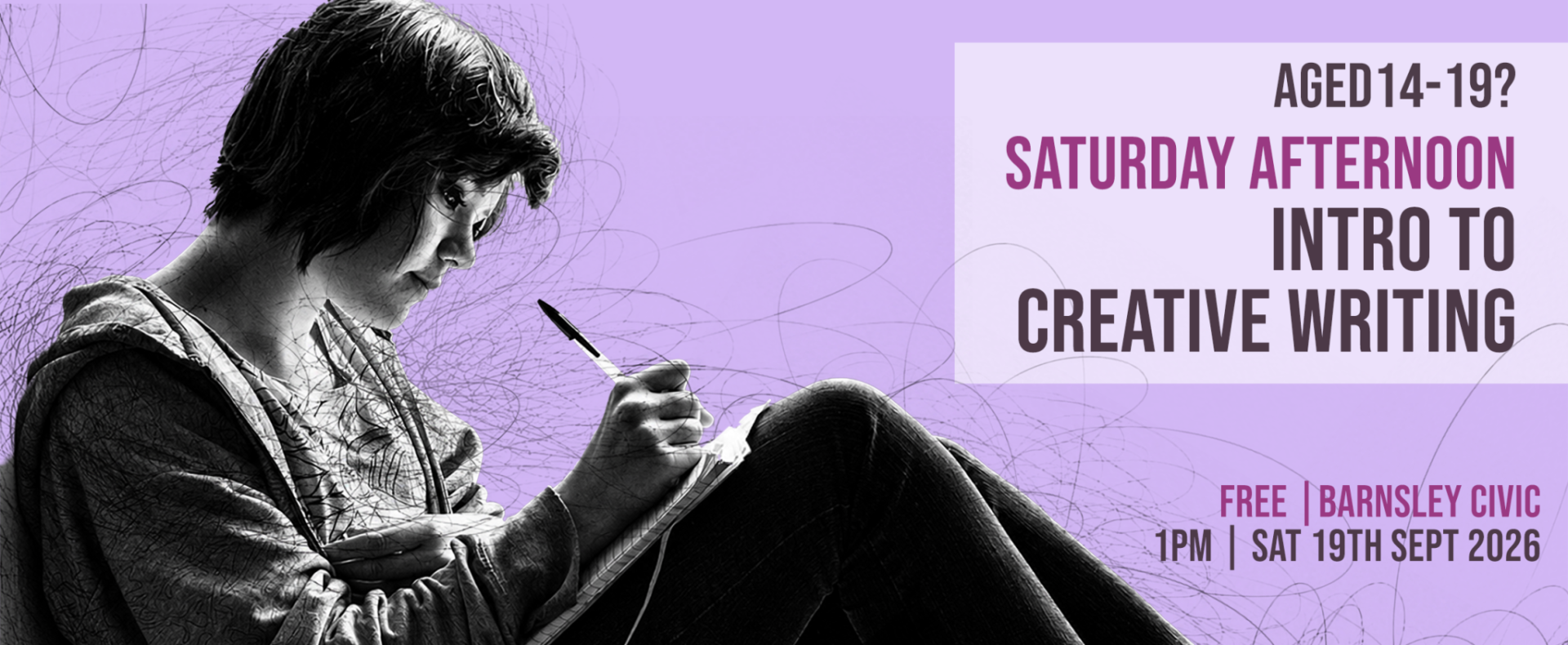 Intro to Creative Writing at Barnsley Civic for 14-19s